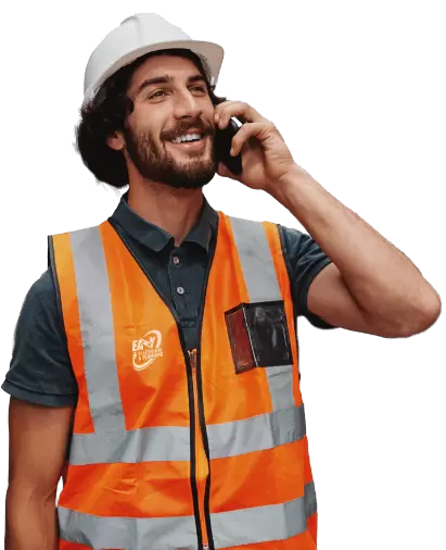 Man On Phone High Viz