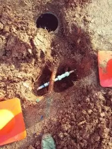 Fiber optic installation caused sprinkler damage in canton, ga